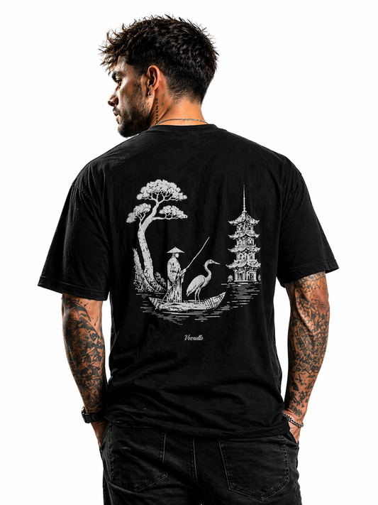 Camiseta Oversize Arte Japonés – 230 GSM